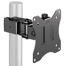 Black Universal VESA Pole Monitor Mount 75x75 100x100mm Fits 1732 Inch