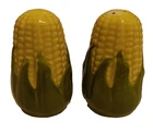 Vintage Shawnee Pottery Corn King Yellow Corn Cob Salt Pepper Shaker Pair 3 1/4"