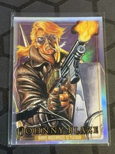 2024 SkyBox Marvel Masterpieces 92 Platinum Johnny Blaze #2 Rainbow