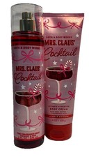 Bath  Body Works Women's Mrs. Claus' Cocktail Cream  Mist Set FREE Ship