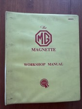 The Mg Magnette Workshop Manual Akd573