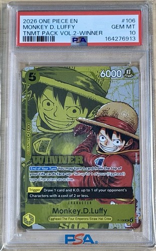 Monkey.D.Luffy (Winner Pack 2026 Vol. 2) graded PSA 10 for sale on eBay