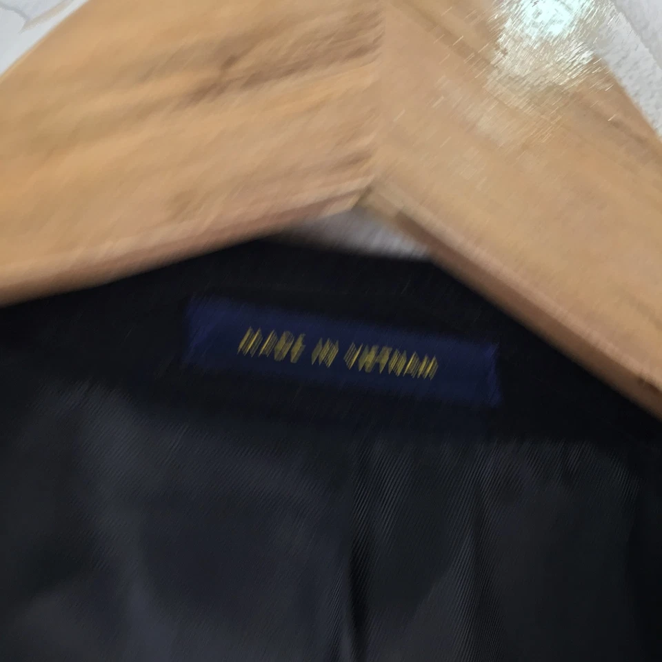 Club Room mens blazer sports coat suit jacket 42 100% cashmere black 119177 - Image 3 of 4