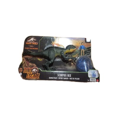 Jurassic World Park Camp Cretaceous Scorpios Rex & Kenji Gyrosphere Danger Pack