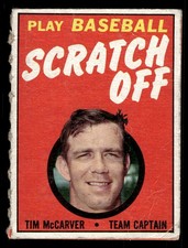 1970 TOPPS TIM MCCARVER NNO FAIR SCRATCH-OFFS BASEBALL ST. LOUIS CARDINALS