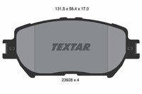 Textar Bremsbelagsatz Scheibenbremse 2392801 FüR Toyota Isis Camry Wish ZNE10