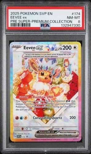 EEVEE EX  2025 Prismatic Evolutions BLACK STAR PROMO SVP 174 PSA 8