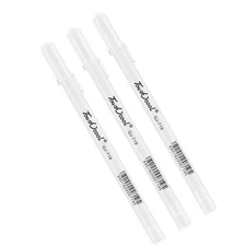 3PCS/Set White Gel Ink Marker Pen Drawing Art Fine Tip Sketching Painting Tool B
