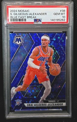 Shai Gilgeous-Alexander *PSA 10* /85 2024-25 Panini Mosaic #38 Fast Blue Only 2