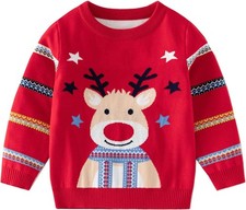 Ugly Christmas Sweater for Girls Funny Xmas Knit Pullover Shirts Kids Child Holi