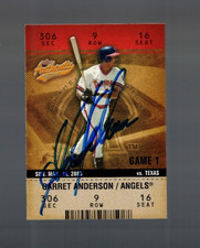2003 Fleer Authentix #47 Garret Anderson Signed Autographed Auto Angels