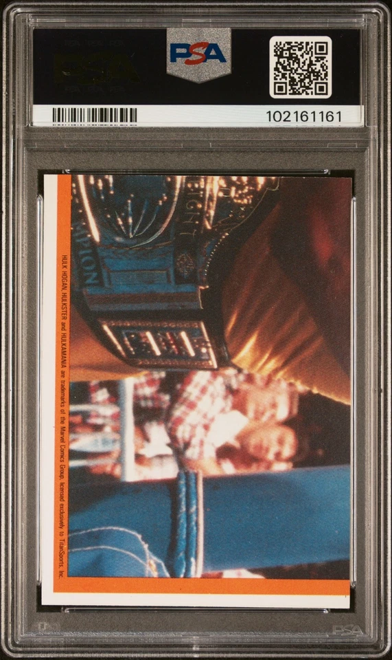 1987 TOPPS WWF #22 WWF LOGO ADESIVOS PSA ESTADO PERFEITO 9 - Imagem 2 de 2