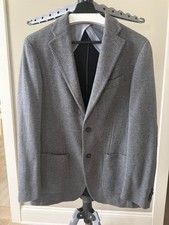 Hackett Men's Wool Blazer Jacket Size 42r/52r L, Padded Shoulders, Lined