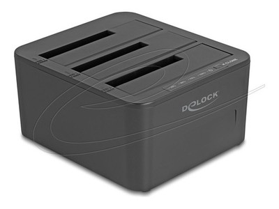 Delock USB Docking Station for 3 x SATA HDD SSD with 1 2 Clone Function 64332