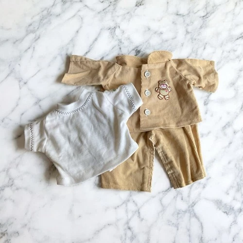 Vintage Cabbage Patch Kids Doll Yellow Corduroy Outfit 1983 Rare Yellow 2-piece