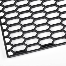 47"x16" ABS Plastic Universal Car Grill Mesh, 11x30mm Honeycomb Black ABS