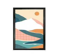 12" x 18" Rounded Photo Poster and Picture Frame Home Office Wall Decor, Black