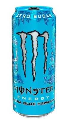 12 Pack) Monster Energy Ultra Blue Hawaiian ZeroSugar, 16oz can