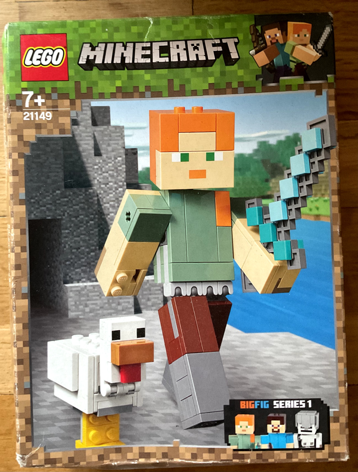 LEGO Minecraft 21149 Alex BigFig figurine articulée avec épée en diamant