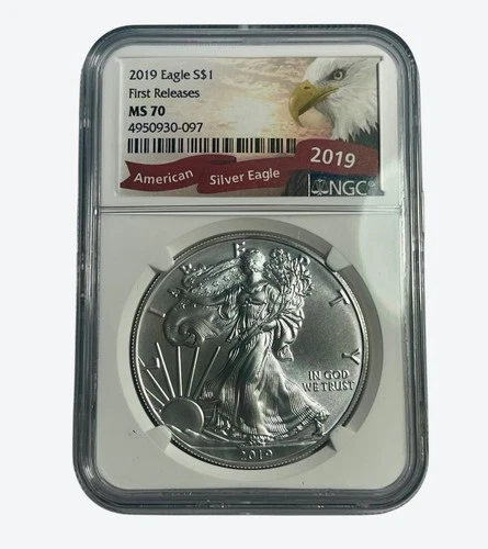 2019 American Silver Eagle,   NGC Graded MS70 1st Releases