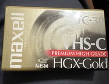Maxell VHS-C Camcorder Video Tapes TC-30 HGX-Gold Premium Grade Sealed