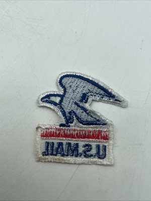 切手02 Vintage U.S. Mail Postal Service Eagle Logo Patch Sew On Twill