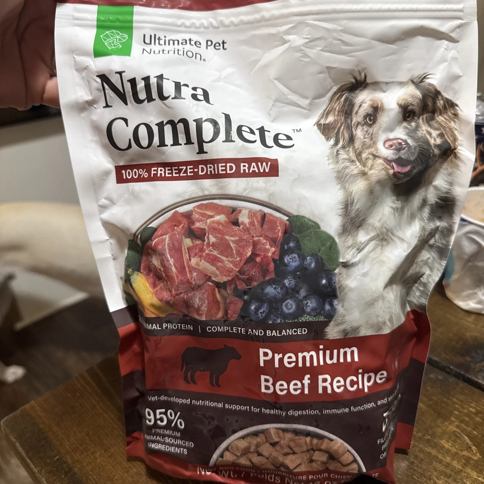 Ultimate Pet Nutrition Nutra Complete 100% Freeze Dried Raw Dog Food Beef Recipe