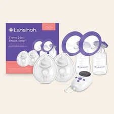 Lansinoh Thrive 2-in-1 Breast Pump - 2-in-1 Hybrid Pump and Accessories NIB