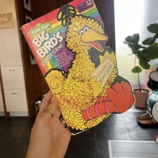 Vintage Big Bird's Color Game Sesame Street 1980 Golden Sturdy Shape Book 