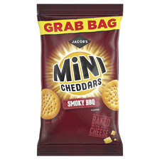 Jacob's Smoky BBQ Mini Cheddars Box of 30 x 45g GRAB BAG (Home/Pub Supplies)