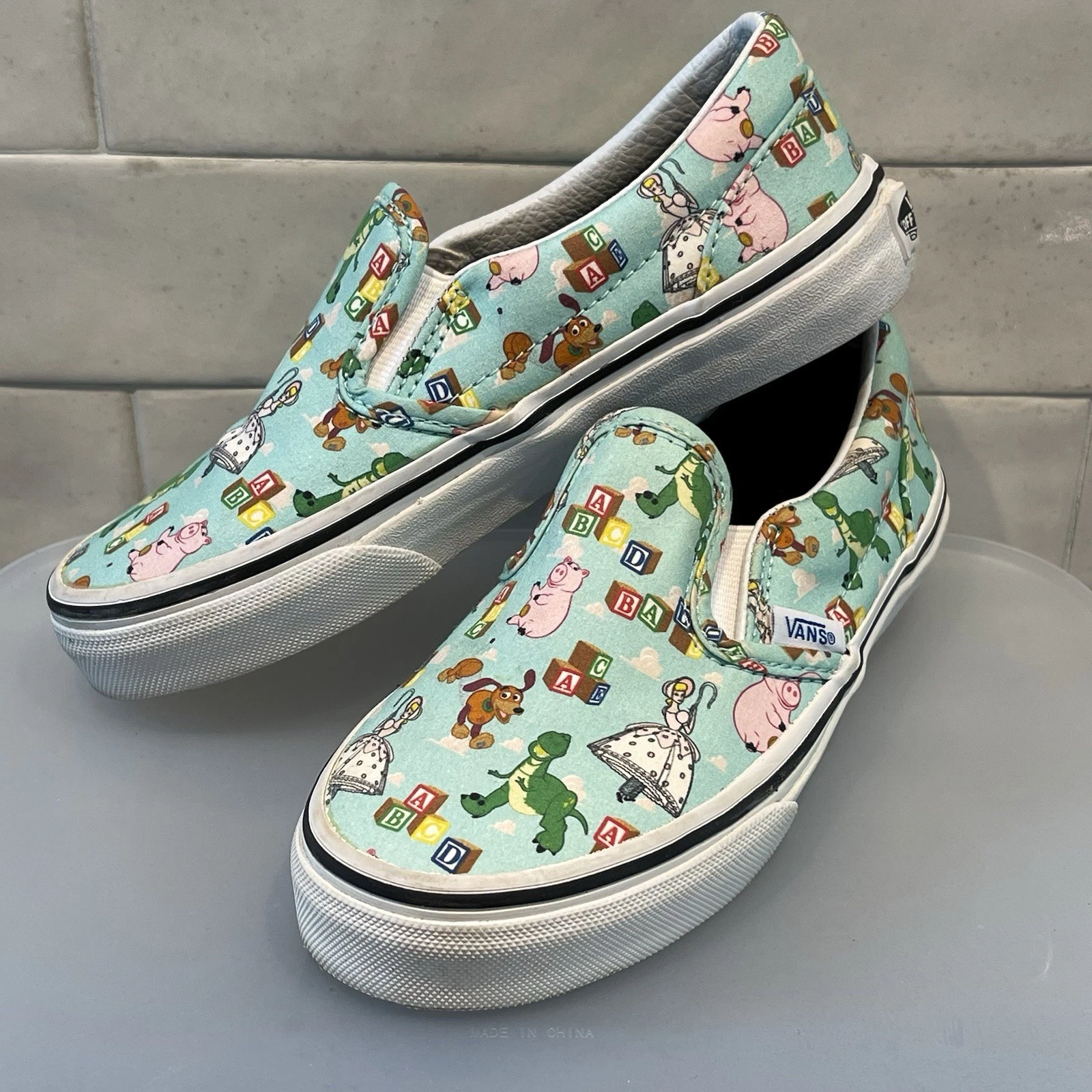 Scarpe mocassino slip on VANS Disney Pixar Toy Story per bambini blu con personaggi 13 5