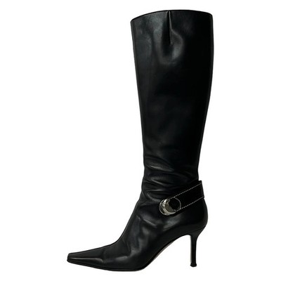 sergio rossi - Black Leather Women's Boots | eBay