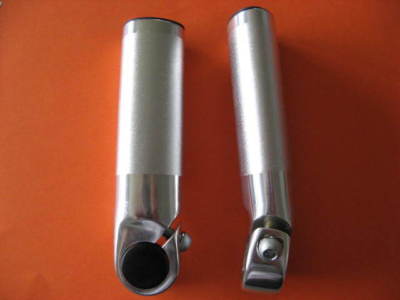 Lenkerhörnchen Bar-Ends Alu ergonomisch geformt silber NEU