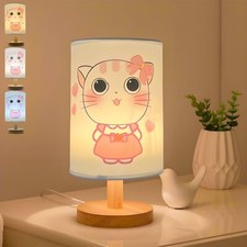 Kitty Bedside Table Lamp for Bedroom-3 Color Temperatures Dimmable Cute Cat D...