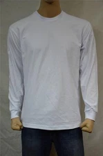 1 PROCLUB HEAVY WEIGHT LONG SLEEVE T-SHIRT PLAIN WHITE PRO CLUB S-7XL 1PC
