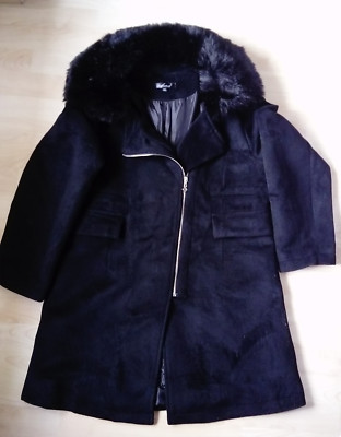 Manteau Femme Milanoo Manteau MANTEAU HIVER FEMME EN COTON NOIR ET - Main Image