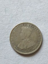 Ceylon Sri Lanka Silver 10 Cent 1928 Cents King George V England Britain