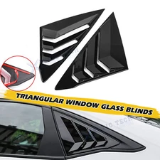 Quarter Window Scoop Side Vent Louver Cover Black For Honda Civic 2022+ Sedan