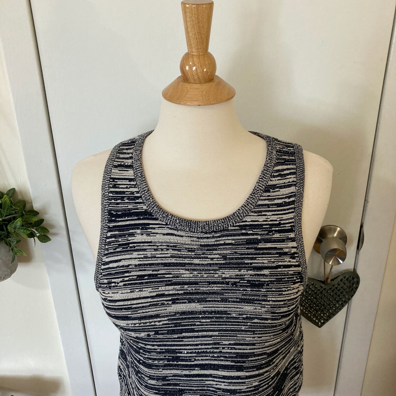 Blue Preppy Knit Sweater Vest Size 