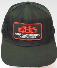 Vintage 1980s ABC AMERICAN BUILDING COMPONENTS Patch Trucker Hat Cap Snapback