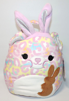 Squishmallows Michaela 12  Easter Basket Treat Pail Chocolate Bunny Ears NEW NWT