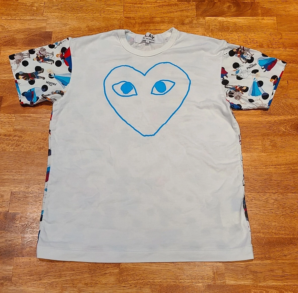 COMME des GARCONS PLAY x Disney Frozen T-Shirt Sz Large Made in Japan, White