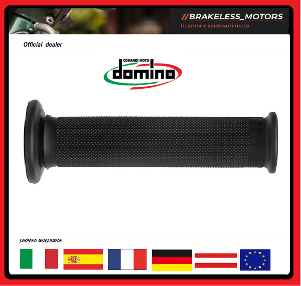 Domino Paar Griffe Schwarz Geschlossen Motorrad Trial 123 126 Mm Thermoplast ...-image
