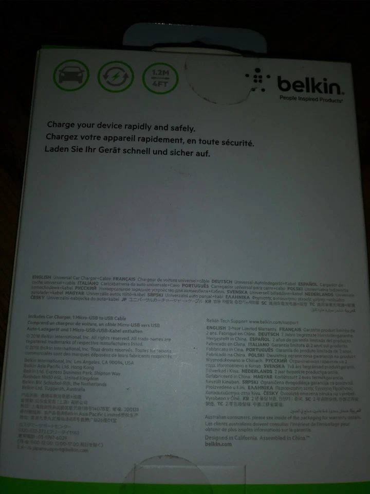 Belkin Universal Car Charger & Cable 10w/2.1 amp - Image 3 of 4