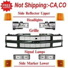 Nuevos faros de parrilla delantera y luces de señalización laterales para Chevrolet serie C/K 94-00