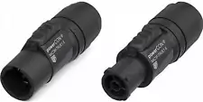 1 EACH NEUTRIK NAC3M-TRUE1-S & NAC3F-TRUE1-S 20A Power IN/OUT Cable End