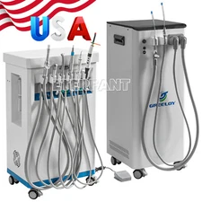 Dental Cart Delivery Unit w/ Air Compressor LED Curing Light Scaler/Suction Unit