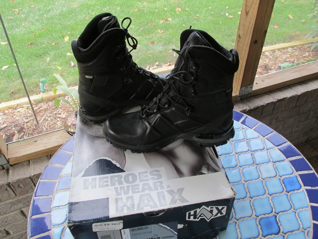 black leather non slip boots
