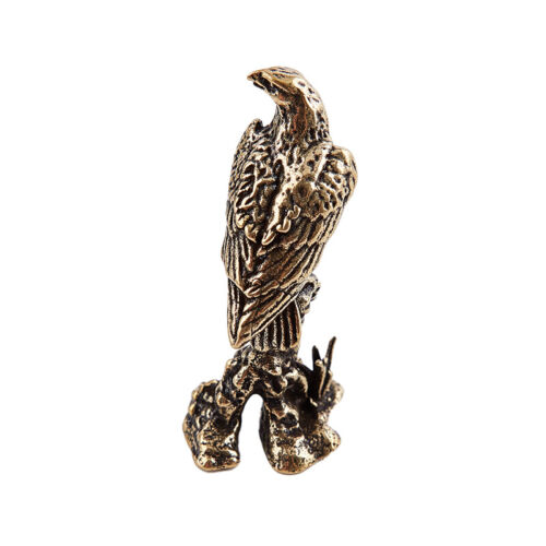 1PCS Brass Eagle Miniature Sculpture Ornament Figurine Home Decor AccessoriL _co - Picture 1 of 6