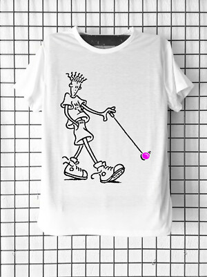 Fido Dido Yoyo T-Shirt Mix & Kinder Relax Vintage Design Schwarz-Weiß Cool